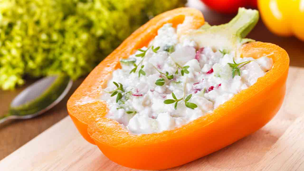 Foodiary Rezept Gefüllte Paprika mit körnigem Frischkäse Hot Sex Picture