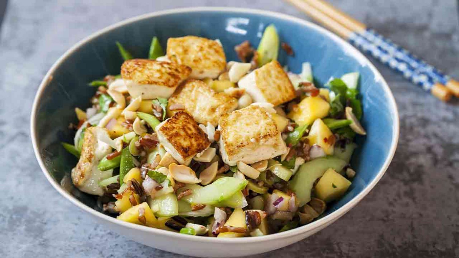 Welche Artikel Hat Salat Foodiary Rezept: leckerer roter Wildreis Salat mit Tofu